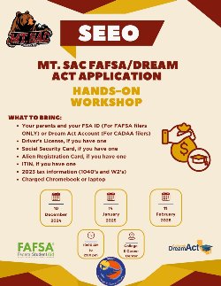 Mt. Sac Hands-On Financial Aid Workshop | School of Extended 